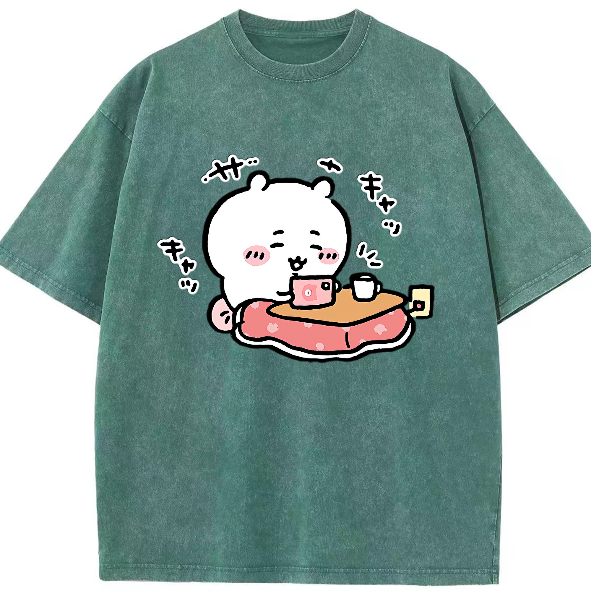 （画像用） ちいかわ ちいかわ Chii-kawa chiikawa 綿100% ヴィンテージ風 半袖Tシャツ（フロントプリント）